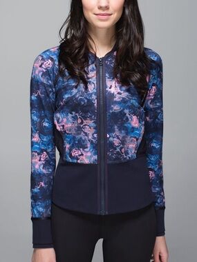 Lululemon *Rare* If You’re Lucky Jacket - Moody Mirage Bark Berry Deep Navy